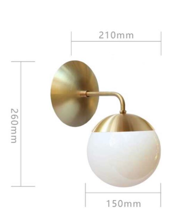 Gold Wall Sconce, Wall Sconce, Sconce Lighting, Mid Century Sconce, Modern Sconce,Metal Wall Sconce  Globe Wall Sconce