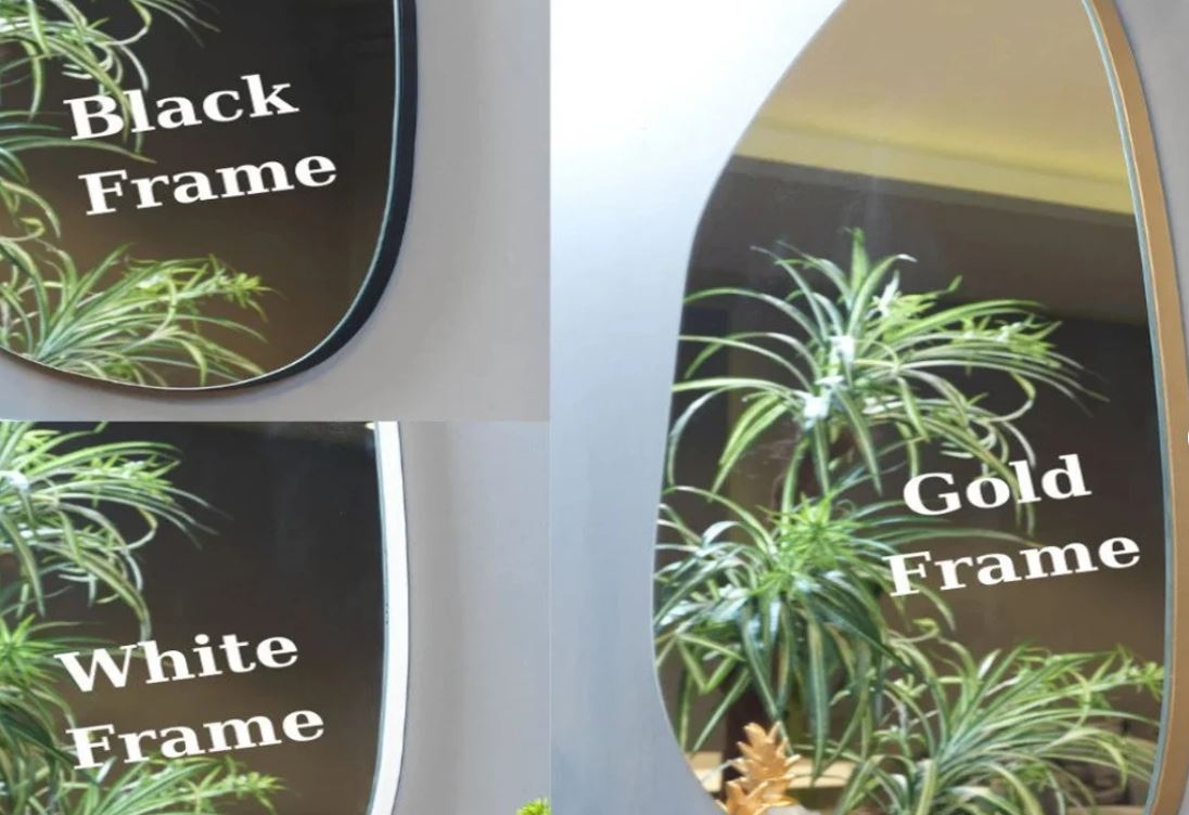 Full Length Mirror, Asymmetric Wavy Mirror, Curved Mirror, Irregular Tall Mirror, Asymmetrical Mirror, Cloud Wall Mirror, Bedroom Mirror