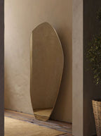 Full Body Mirror, Full Length Wall Mirror, Long Floor Mirror, Irregular Mirror, Asymmetrical Tall Mirror, Metal Frame Mirror For Bedroom
