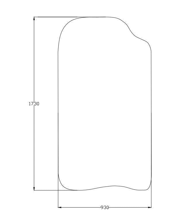 Full Body Mirror, Full Length Wall Mirror, Long Floor Mirror, Irregular Mirror, Asymmetrical Tall Mirror, Metal Frame Mirror For Bedroom