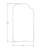 Full Body Mirror, Full Length Wall Mirror, Long Floor Mirror, Irregular Mirror, Asymmetrical Tall Mirror, Metal Frame Mirror For Bedroom