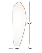 Full Body Mirror, Full Length Wall Mirror, Long Floor Mirror, Irregular Mirror, Asymmetrical Tall Mirror, Metal Frame Mirror For Bedroom