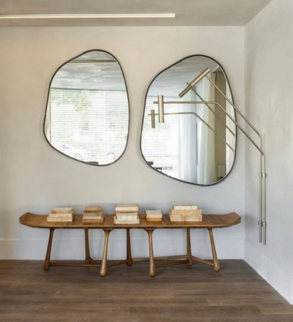 Asymmetrical Mirror Large, Irregular Wall Mirror, Asymmetric Mirror Wall Decor, Bedroom Mirror, Hallway Wall Mirror, Pond Wall Mirror