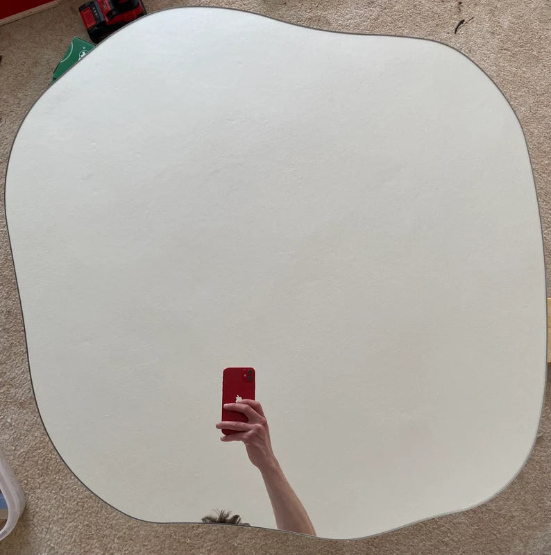 Pond Wall Mirror, Asymmetrical Mirror Large , Wavy Irregular Mirror, Asymmetric Mirror Wall Decor, Bathroom Mirror, Unique Mirror