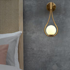 Gold Wall Sconce, Wall Sconce, Sconce Lighting, Mid Century Sconce, Modern Sconce,Metal Wall Sconce  Globe Wall Sconce