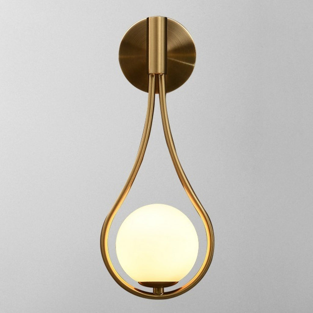 Gold Wall Sconce, Wall Sconce, Sconce Lighting, Mid Century Sconce, Modern Sconce,Metal Wall Sconce  Globe Wall Sconce