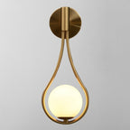 Gold Wall Sconce, Wall Sconce, Sconce Lighting, Mid Century Sconce, Modern Sconce,Metal Wall Sconce  Globe Wall Sconce