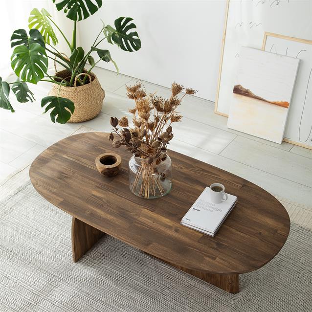 Wooden Coffee Table, Solid Wood Walnut Table, Living Room Coffee Table, Low Center Table