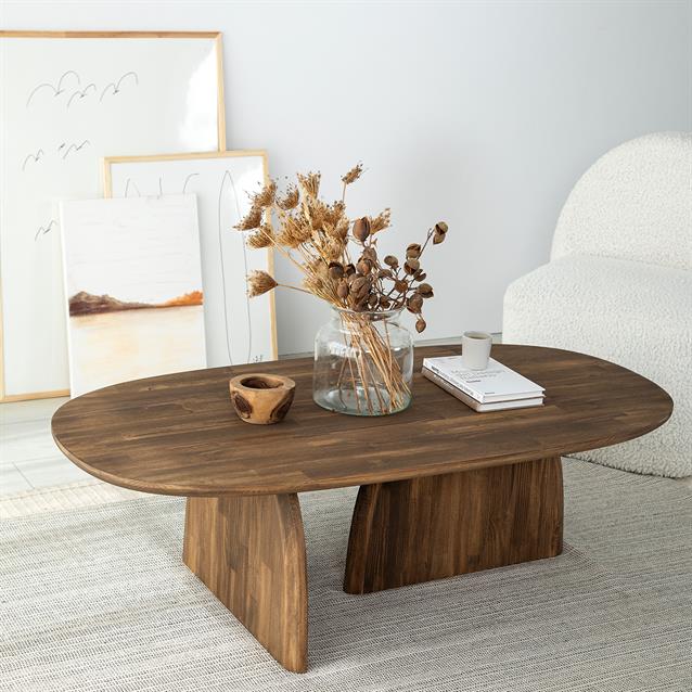 Wooden Coffee Table, Solid Wood Walnut Table, Living Room Coffee Table, Low Center Table