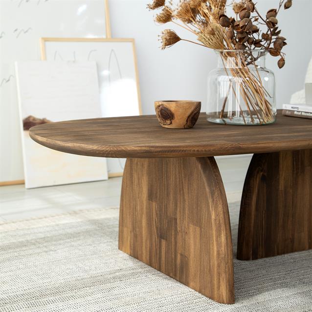 Wooden Coffee Table, Solid Wood Walnut Table, Living Room Coffee Table, Low Center Table