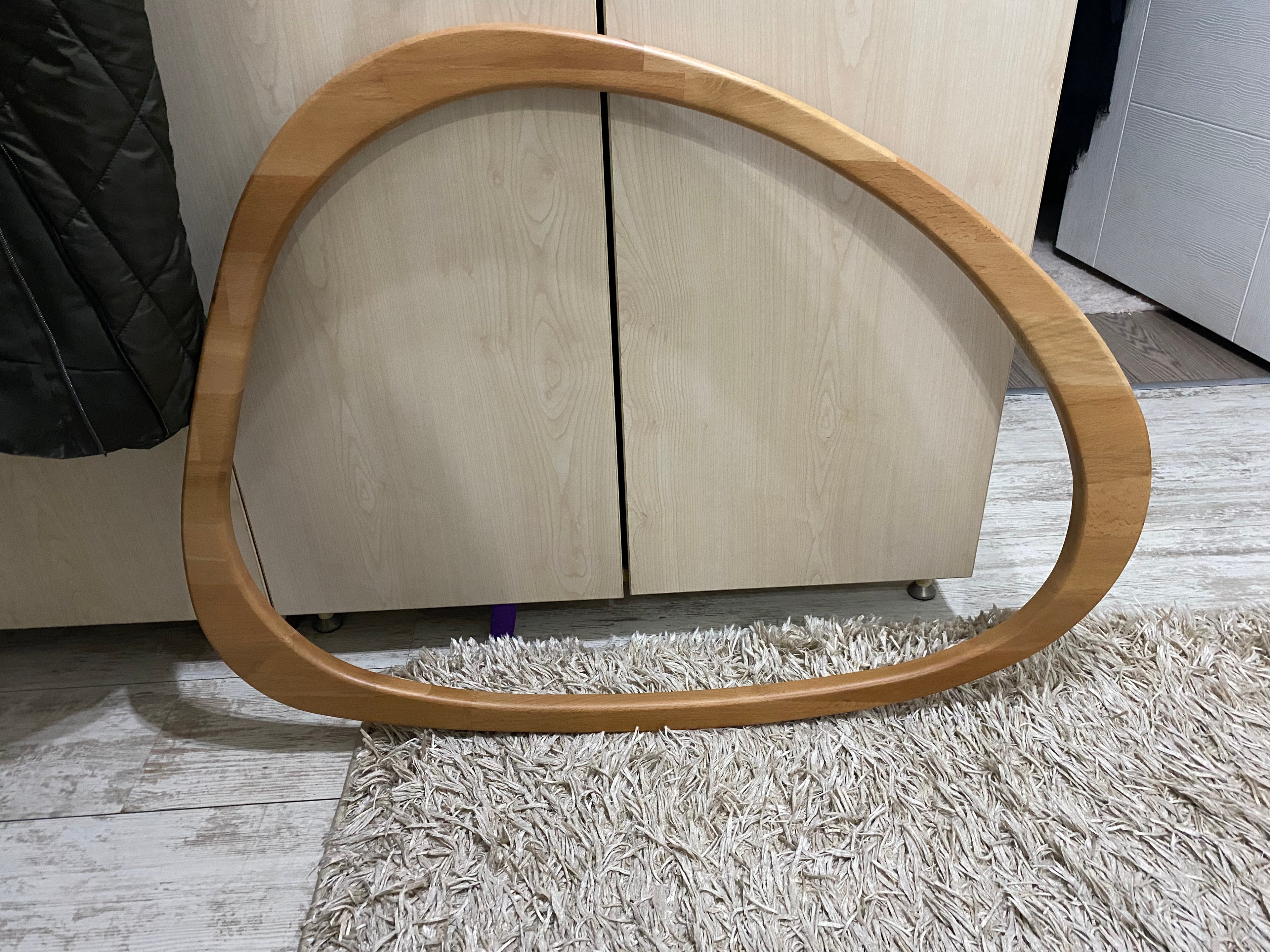 Asymmetrical Wood Wall Mirror, Oak, Walnut Wall Mirror, Mid-Century Irregular Mirror, Solid Wood Framed Mirror, Asymmetric Wood Mirror