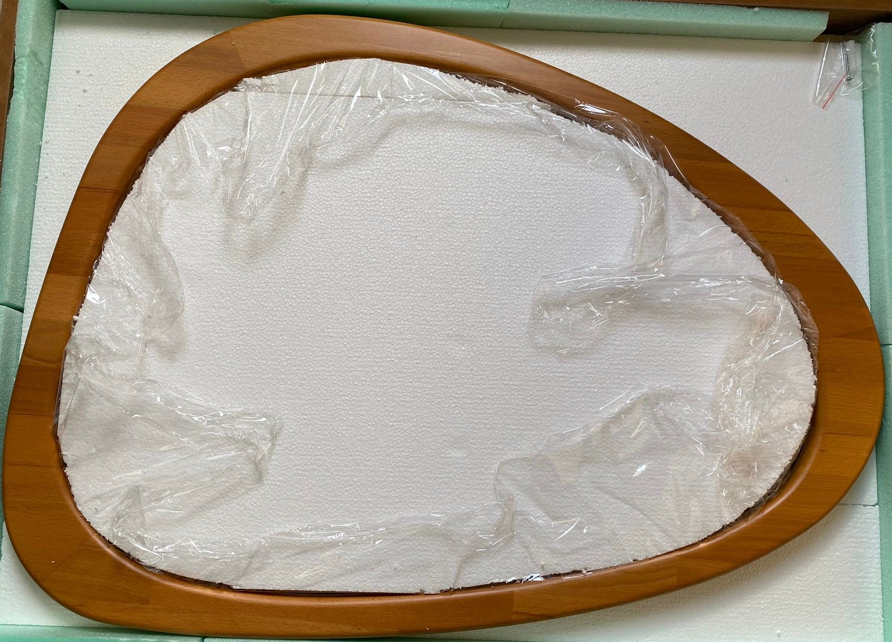 Asymmetrical Wood Wall Mirror, Oak, Walnut Wall Mirror, Mid-Century Irregular Mirror, Solid Wood Framed Mirror, Asymmetric Wood Mirror