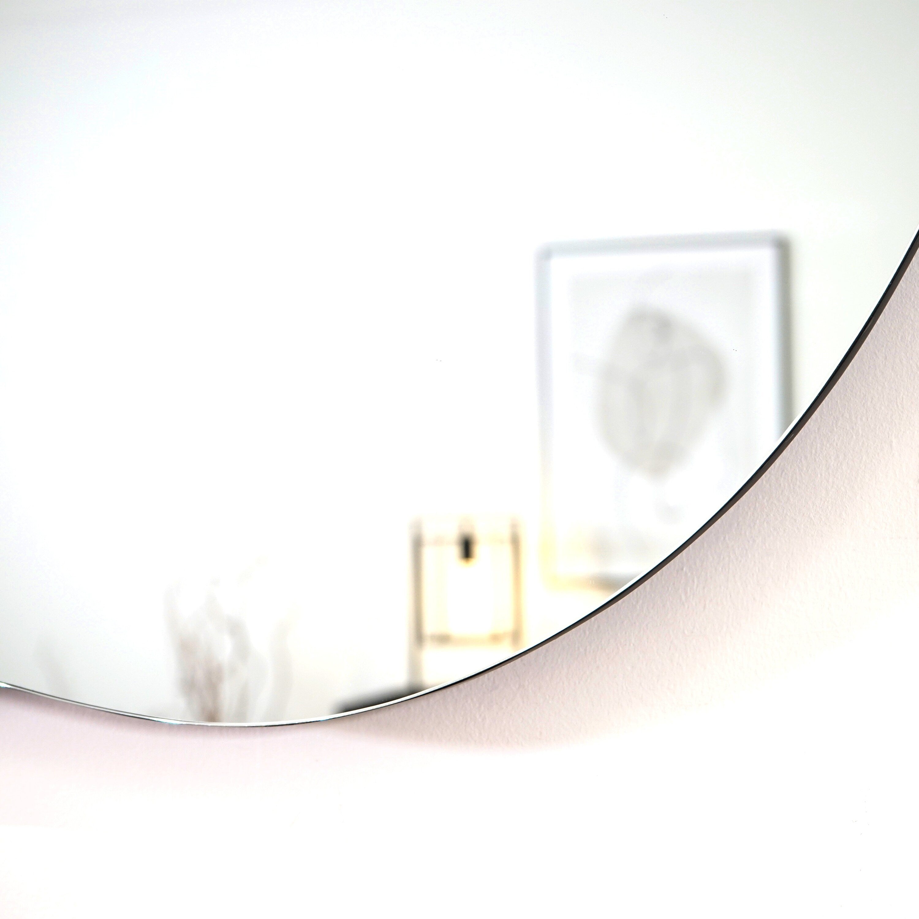 Asymmetrical Mirror Large, Irregular Pond Mirror, Asymmetric Modern Wall Mirror, Decorative Bathroom Wall Mirror, Bedroom Mirror Wall Decor