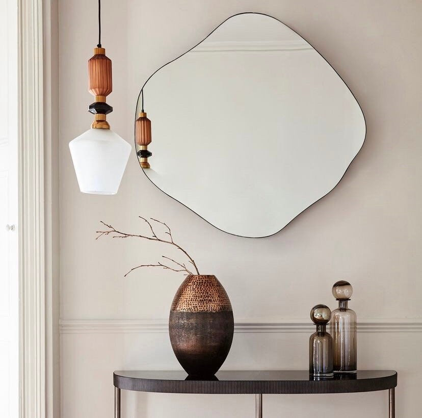 Pond Wall Mirror, Asymmetrical Mirror Large , Wavy Irregular Mirror, Asymmetric Mirror Wall Decor, Bathroom Mirror, Unique Mirror
