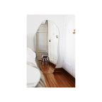 Slate Flor Mirror, Asymmetric Full Body Mirror, Large Wall Mirror, Bedroom Wavy Mirror, Asymmetrical Irregular Mirror