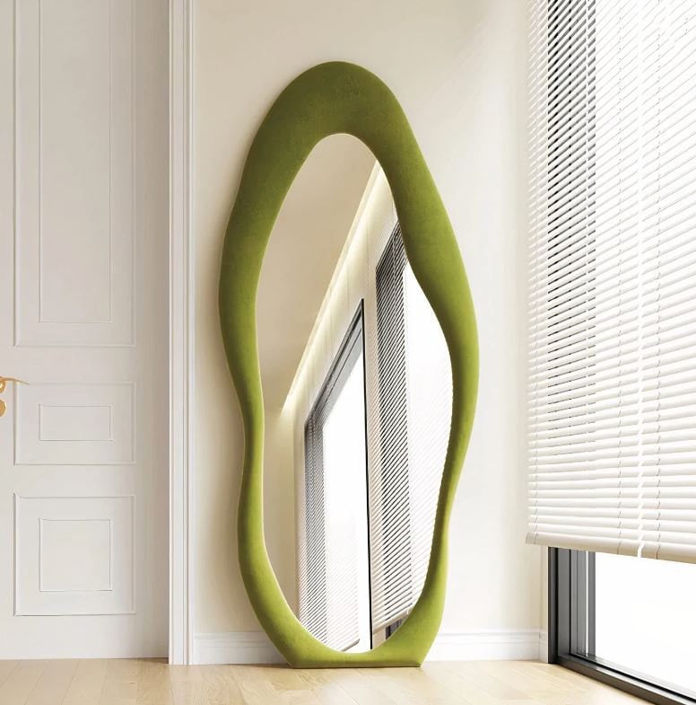Wavy Full Lenght Mirror , Full Body Mirror Irregular, Asymmetrical Floor Mirror, Curvy Floor Mirror, Curvy Squiggle Mirror, Mirror Home Decor