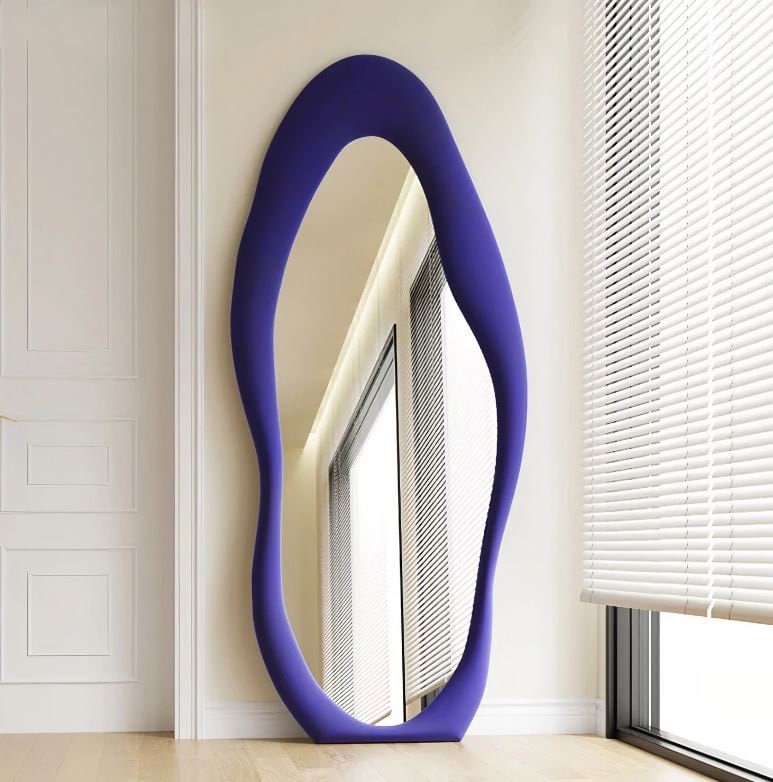 Wavy Full Lenght Mirror , Full Body Mirror Irregular, Asymmetrical Floor Mirror, Curvy Floor Mirror, Curvy Squiggle Mirror, Mirror Home Decor