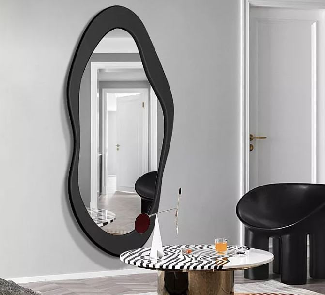 Full Lenght Mirror Wavy, Full Body Mirror Irregular, Asymmetrical Floor Mirror, Curvy Floor Mirror, Curvy Squiggle Mirror, Mirror Home Decor